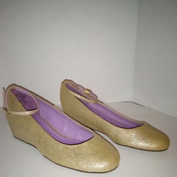 Jeffrey Campbell Handmade Tahiti Last Gold Glitter Wedge size 8 - Picture 12 of 16